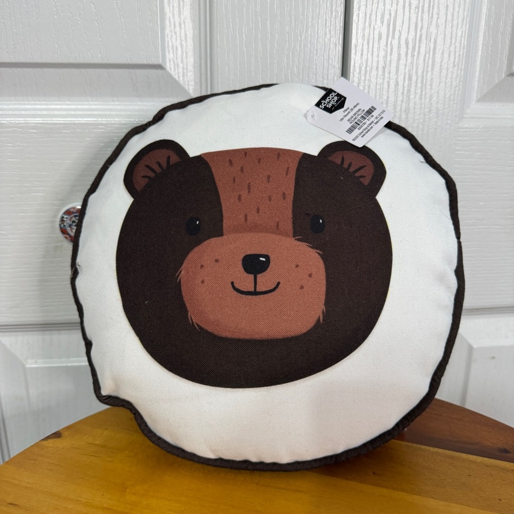 Mardel bear brown 12 inch round‎ pillow